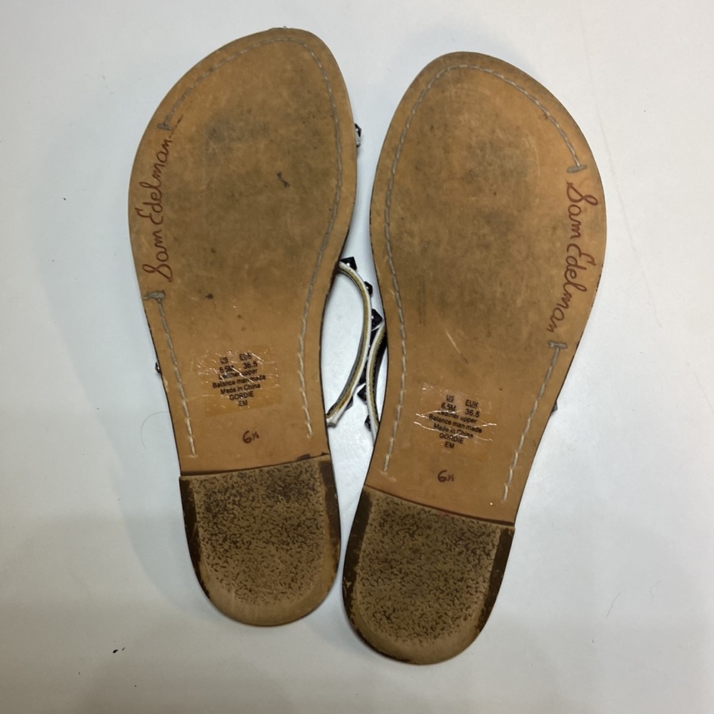 Sam Elderman White Studded Super Cute Sandals - image 2